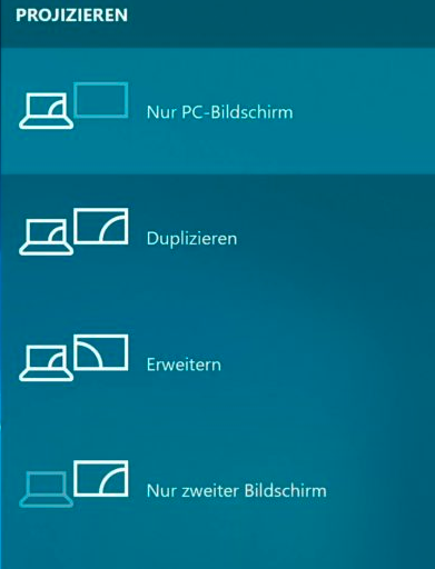 Bildschirm auf Beamer übertragen bei Windows 10